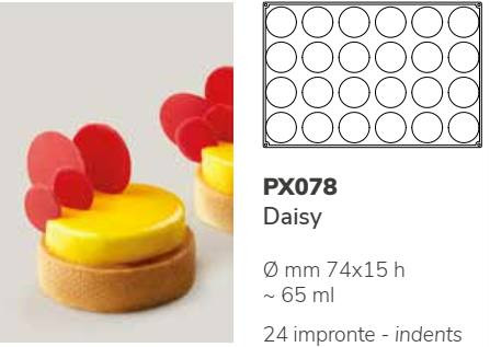 PX078 Szilikon forma 74x15mm 24db/forma Daisy