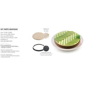KIT TARTE RING GRAFIQUE Sütő forma szett 250x20mm