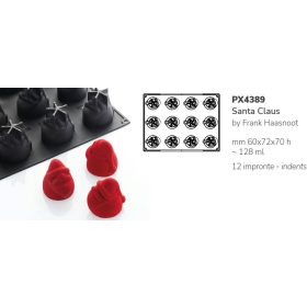 PX4389 Szilikon forma 30x40cm 12db/forma 128ml Santa Claus