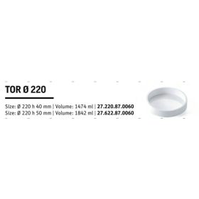 TOR220 H40/1 Szilikon forma fehér