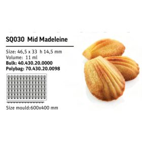 SQ030 Szilikon forma MIDI MADELEINE