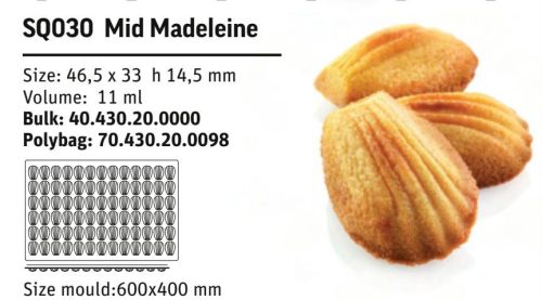 SQ030 Szilikon forma MIDI MADELEINE