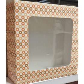 Süteményes doboz ablakos coral 250x250x90mm