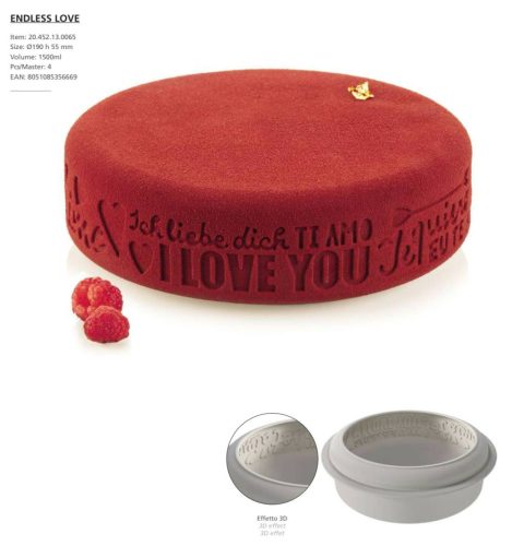 ENDLESS LOVE Szilikon torta forma 1500ml 190mm