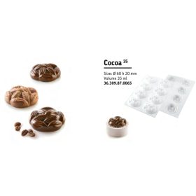 COCOA35 Szilikon forma kerek fehér 60x20mm