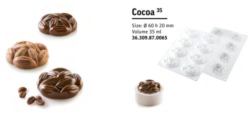 COCOA35 Szilikon forma kerek fehér 60x20mm