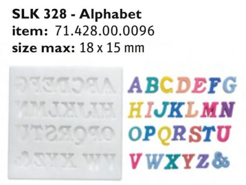 SLK328 Cukor és marcipán mintázó forma ALPHABET