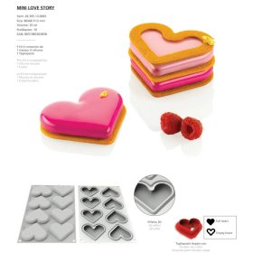 MINI LOVE STORY Szilikon forma 80x66x12mm 35ML