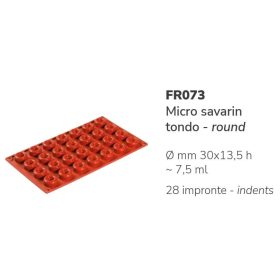 FR073 Szilikon forma MICRO SAVARIN ROUND