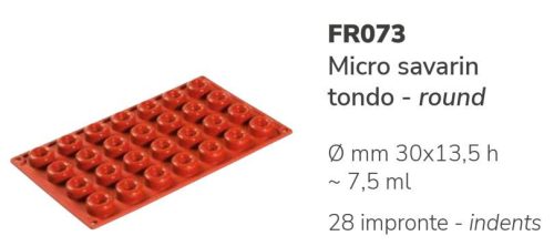 FR073 Szilikon forma MICRO SAVARIN ROUND