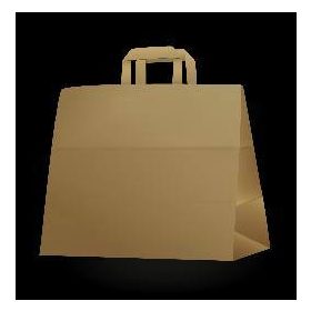 Papírtáska kraft szalagfüles 320x170x270mm 250db/cs