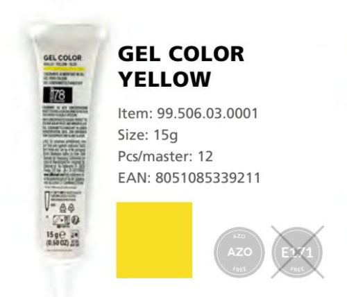 GEL COLOR Festék gel sárga 15gr.