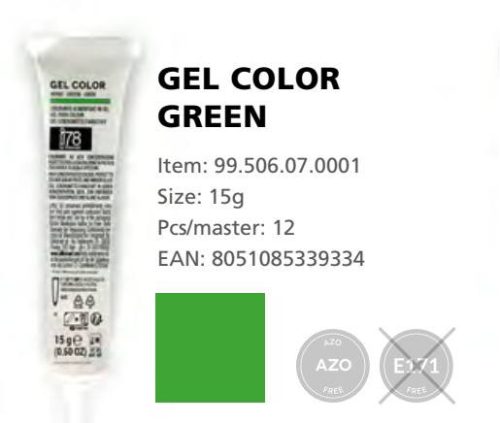 GEL COLOR Festék gel zöld 15gr.