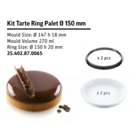   KIT TARTE RING PALET Sütő toforma szett 150x20mm 2db/cs sütő+szilikon forma