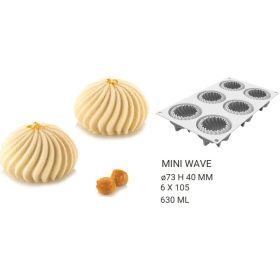 MINI WAVE Szilikon forma 73x40mm 6db/forma 105ml