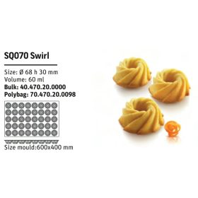 SQ070 Szilikon forma SWIRL