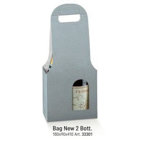 33301 Díszdoboz boros 2 részes pelle grigio