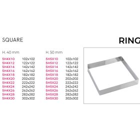 5H5x28 Tortakeret 28x28x5cm rm.