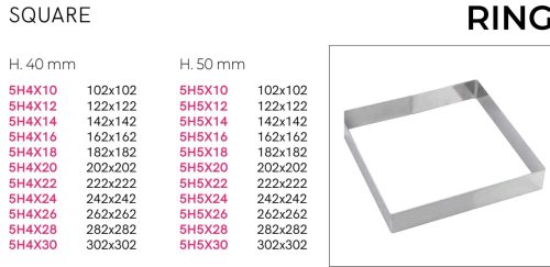 5H5x28 Tortakeret 28x28x5cm rm.