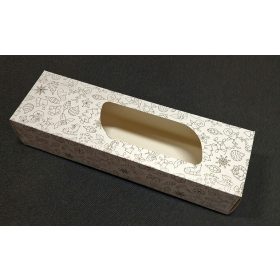   Bejglis doboz arany motívumos ablakos 290x60x90mm 1db-os 50db/cs