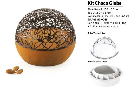 KIT CHOCO GLOBE Szilikon tortamintázó szett