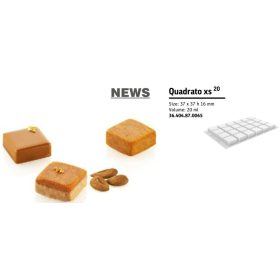 QUADRATO XS20 Szilikon desszert forma 37x37x16mm SF404