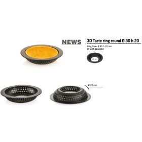 TARTE RING 80 3D Sütő forma szett 80mm 6db/cs