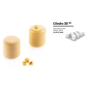 CILINDRO 3D  Szilikon forma szett fehér 50x55mm SF387