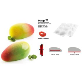 MANGO130 Szilikon desszert forma 93x57x42mm 130ml