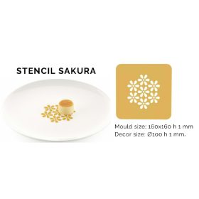 Stencil SAKURA Dekor sablon szilikon forma gasztro