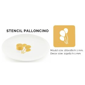 Stencil PALLOCINO Dekor sablon szilikon forma gasztro
