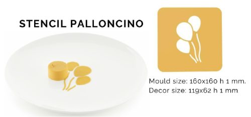 Stencil PALLOCINO Dekor sablon szilikon forma gasztro