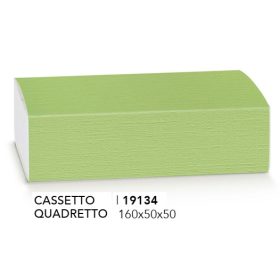   19134  Macaron doboz fibra verde casetto quadretto 160x50x50mm