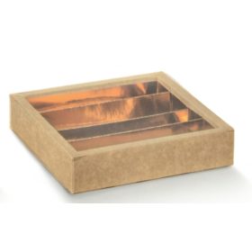 139048 Bonbon doboz  nature 4 sor átlátszó 145x145x35mm