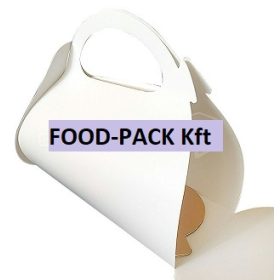   Süteményes doboz füles 180x80x90mm 50db/cs szöglet fehér