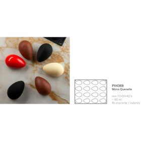   PX4369 Szilikon forma 30x40cm 77x51x42mm 16db/forma 90ml Mono Quenelle