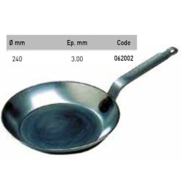 062002 Serpenyő fekete acél 24cm