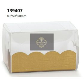 139407 Macaron doboz fibra oro astuccio+vasch