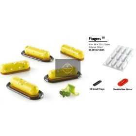 FINGERS30 Szilikon forma fehér 80x22x22mm