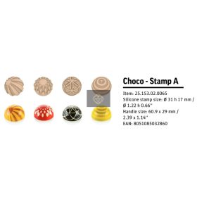CHOCO STAMP Csokoládé mintázó pecsét 4db/szett