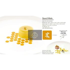 Stencil MIELE Dekor sablon szilikon forma gasztro