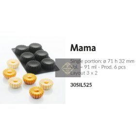 30SIL525 Szilikon forma Mama 71x32mm 6db/forma