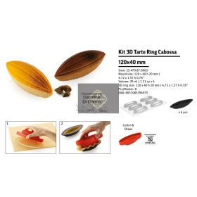   KIT TARTE RING CABOSSA Sütő forma szett 120x40mm 6db/cs sütő+szilikon SF470