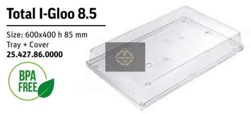 TOTAL I-GLOO 8.5 Tálca tetővel 60x40cm átlátszó