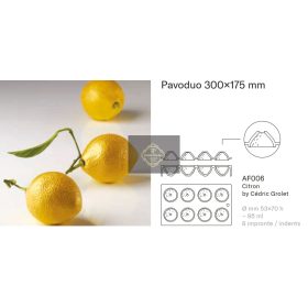 AF006 Szilikon forma 3D citrom 85ml 8db/forma