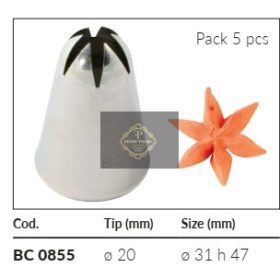 BC0855 Csővég csillag zárt 20mm