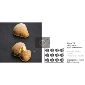 PX4377 Szilikon forma 30x40cm 12db/forma 90ml Sfogliatella