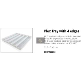 51VP023105  Plexi macarontartó tálca 5 részes