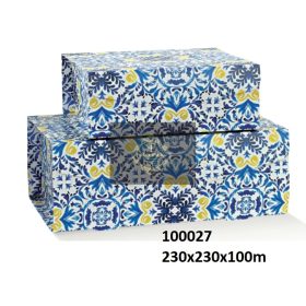 100027 Süteményes doboz GIFT maioliche 230x230x100mm