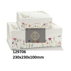 129706 Süteményes doboz GIFT spring flo 230x230x100mm